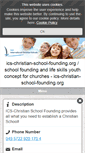 Mobile Screenshot of ics-christian-school-founding.org